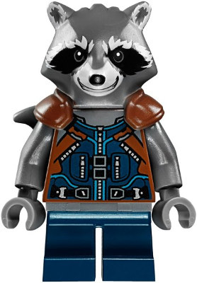 LEGO Minifigure-Rocket Raccoon - Dark Blue Outfit-Super Heroes / Guardians of the Galaxy Vol.2-sh384-Creative Brick Builders